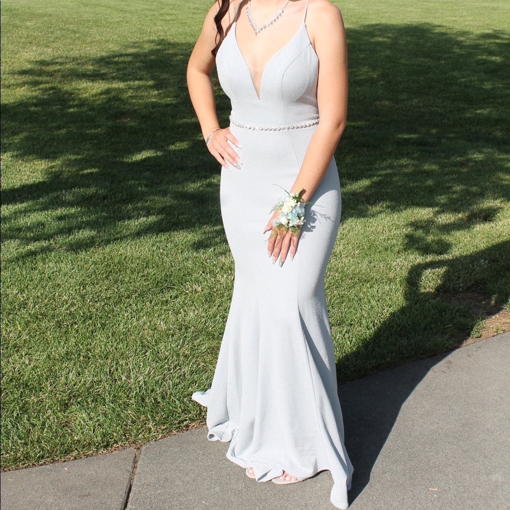 Sky Blue sparkly prom dress size 2